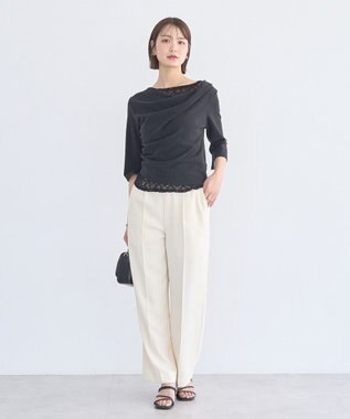 earth music&ecology ストレートパンツ Ecru