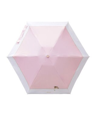 MOONBAT 【 遮光率100％/遮熱/UV/コンパクト】PAUL&JOE ACCESSOIRES(ポール&ジョー) 晴雨兼用日傘 スウィングヌネット ネコ 5段折りたたみ傘 ペールピンク