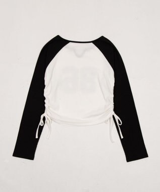 WEGO サイドドロストキーネックロンT ブラック