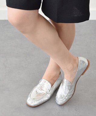 INTER-CHAUSSURES 【INTER-CHAUSSURES】ラウンドトウベーシックローファー シルバー