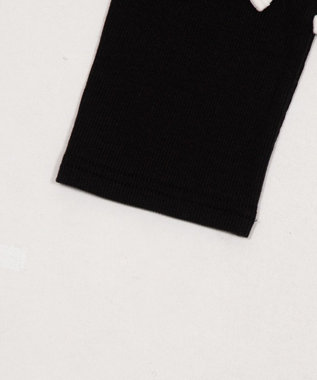 WEGO サイドドロストキーネックロンT ブラック