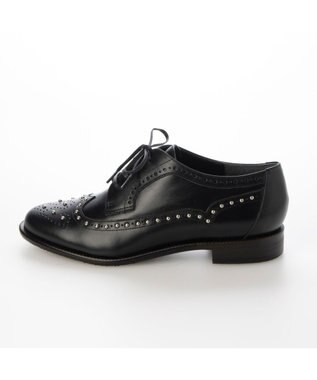 ing <ing>スタッズ付きレースアップシューズ ブラック