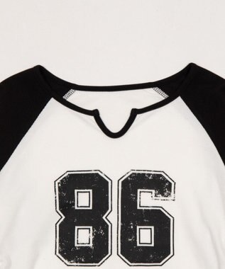 WEGO サイドドロストキーネックロンT ブラック