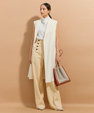 BEIGE， CAROLE / ロングテーラードジレ Ecru