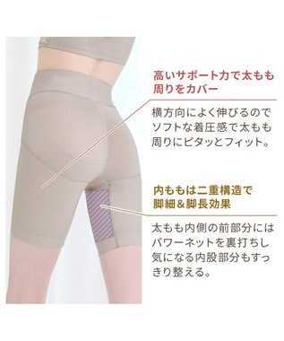 BRADELIS New York 【BRADELIS NewYork peace】綿混フィットレースガードル24 ブラデリス  1枚履きできるガードルショーツ トープ