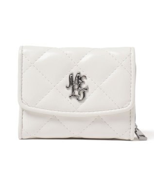 WEGO メタルロゴキルティングウォレット ホワイト