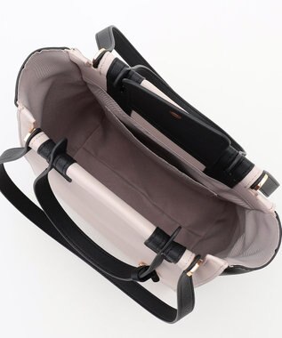 組曲 2WAYハンドルスクエアトート バッグ アイスグレー系1