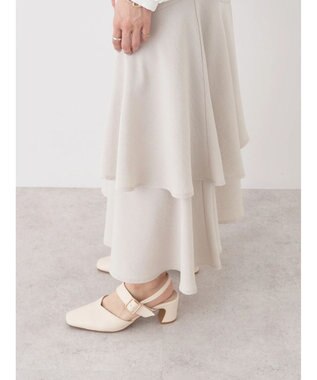 earth music&ecology アシンメトリーイレヘムスカート Beige