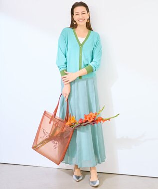 自由区 【カタログ掲載・ウエストゴム・華やぎシルエット】オーガンジープリーツ スカート