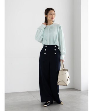 Te chichi パウダーツイルマリンスラックス《2026 spring catalog item》 ネイビー