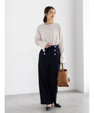 Te chichi パウダーツイルマリンスラックス《2026 spring catalog item》 ネイビー