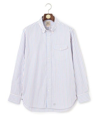 J.PRESS MEN SOMELOSコットンストライプ シャツ ブルー系1