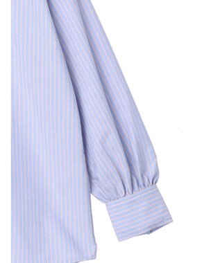 Green Parks ストライプレースアップシャツ Stripe