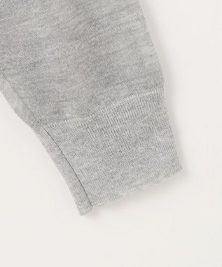 自由区 【ワコールコラボ】【洗える】シアーボーダー ニット グレー