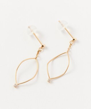 Phoebe 【K10】マーキスダイヤモンドピアス ゴールド