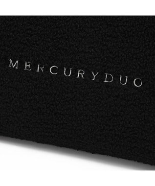 style code 【MERCURYDUO/マーキュリーデュオ】カードケース付　ロゴ刺繍ボアトートバッグ ブラック
