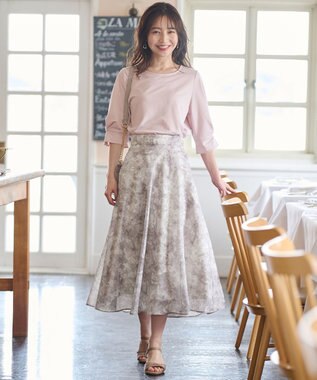 ANY SIS S 【接触冷感・UVカット】サカリバクルーネック プルオーバー ピンク