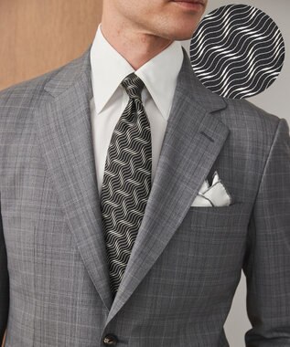 GOTAIRIKU GOTAIRIKU別注【MANTERO/マンテロ】ネクタイ_ウェイブ ブラック系4