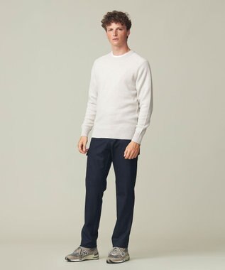 J.PRESS MEN カシミア サドルショルダー クルーネック ニット ライトグレー系