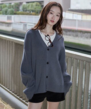 WEGO 【ユニセックス着用ITEM/MLサイズ展開】クロップドカーディガン ブルーその他