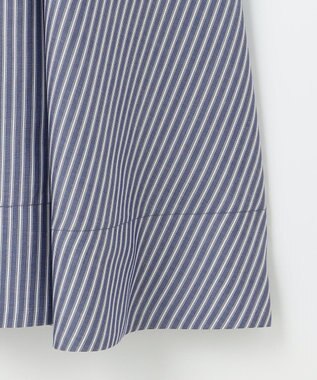 組曲 【WEB限定カラーあり】ボリュームスリーブシャツワンピース 【WEB限定】ブルー×ストライプ系9