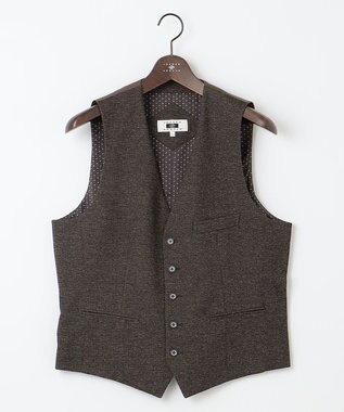 JOSEPH ABBOUD 【キングサイズ・ストレッチ】ツィーディージャージ　ベスト ダークブラウン系