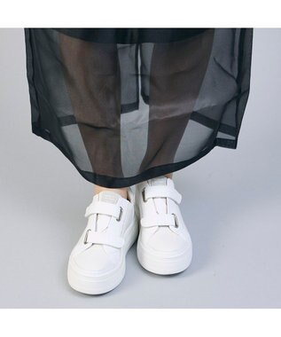 MODE ET JACOMO <MODE ET JACOMO>厚底ベルクロスニーカー ホワイト