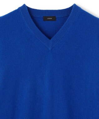 JOSEPH HOMME ピュアカシミヤ　Vネックニット ブルー系