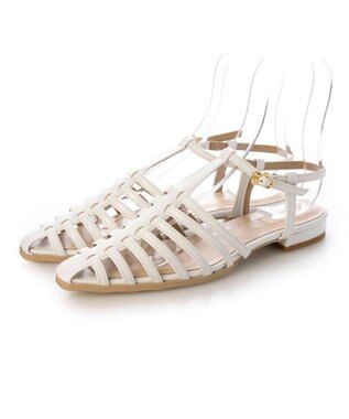 MODE ET JACOMO <carino>ポインテッドトゥグルカサンダル ホワイト