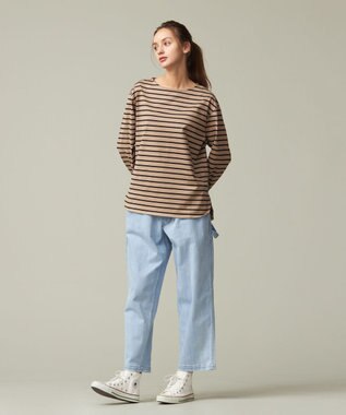 J.PRESS YORK STREET 【WOMEN】バスクTシャツ ブラウン系1