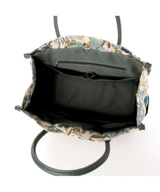 UNBILLION カシュカシュ cachecache / ジャガードスクエアトート グリーン