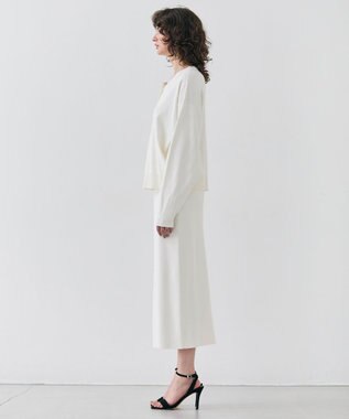 BEIGE， 【洗える】LAURA / クルーネックボタンニットトップス Ecru