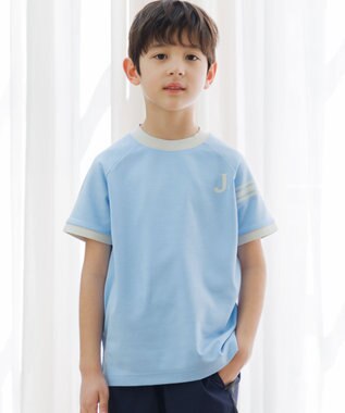 J.PRESS KIDS 【吸水速乾】【140-170cm】ポンチローマ ラグランＴシャツ サックスブルー系
