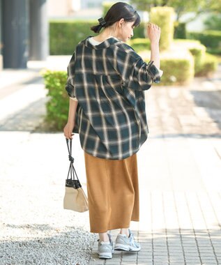 AMERICAN HOLIC イージーケアチェックシャツ【360°着こなしシャツ】 Green