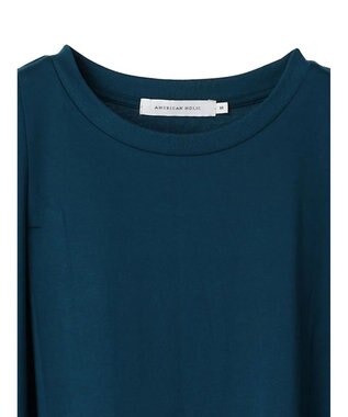 AMERICAN HOLIC キレイｃｏｔｔｏｎ切替ヘムカットチュニック Blue Green