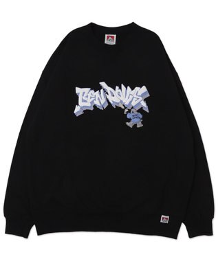 WEGO 【ユニセックス着用ITEM/MLサイズ展開】別注BENDAVISバブルロゴプルオーバー ブラック