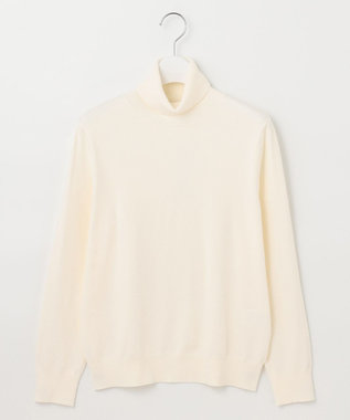 J.PRESS LADIES L 【洗える】PRINCE タートルネック ニット ホワイト系