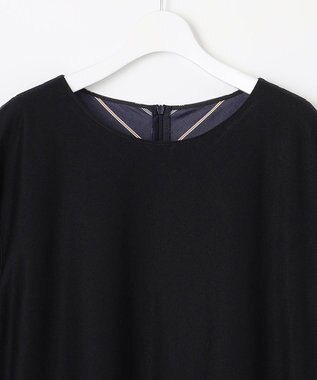 自由区 【洗える】コンビネーションシャーティング ワンピース ネイビー系1