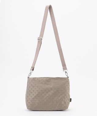 Y'SACCS ドットジャガードポーチ付きトートバッグ ライトグレー