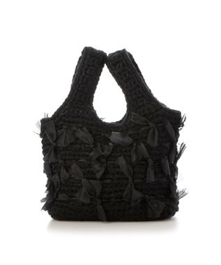 UNBILLION カカトゥ kakatoo / リボンモヘアクロッシェバッグ ブラック