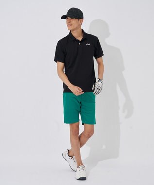 FILA GOLF／marie claire 【FILA GOLF】ワンポイントロゴ半袖ポロシャツ ブラック