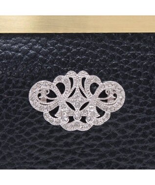 A.D.M.J. 【牛革】アールデコガマグチウォレット NAVY