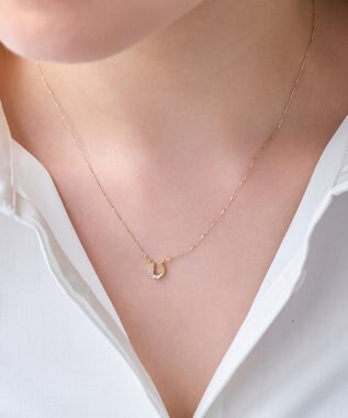 Phoebe 【金属アレルギー対応】ラッキーホースシューネックレス ゴールド