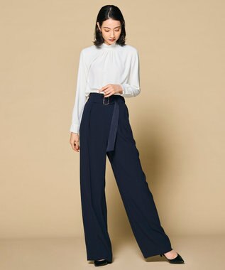 BEIGE， 【洗える・L-size】CINDY / ワイドパンツ Navy