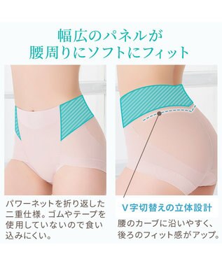 BRADELIS New York 【Yukine inc. 】ゆきねえモアソフト快適ショーツ23  蒸れにくい補正ショーツ ピンクベージュ