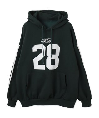 WEGO サイドラインナンバリングパーカー グリーン