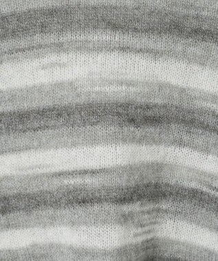 WEGO 段染めボーダーショートニット グレー