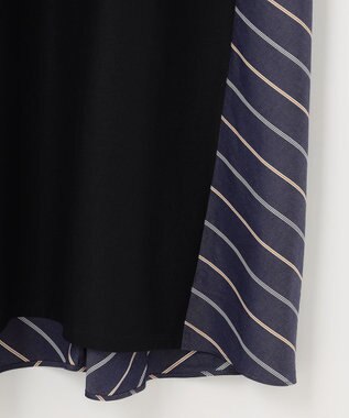 自由区 【洗える】コンビネーションシャーティング ワンピース ネイビー系1