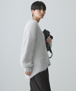 AMERICAN HOLIC Ｖネックシャギーニットカーディガン Light Gray