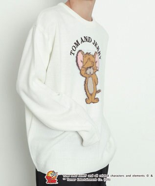 WEGO JERRY　シャギージャガードニット オフホワイト